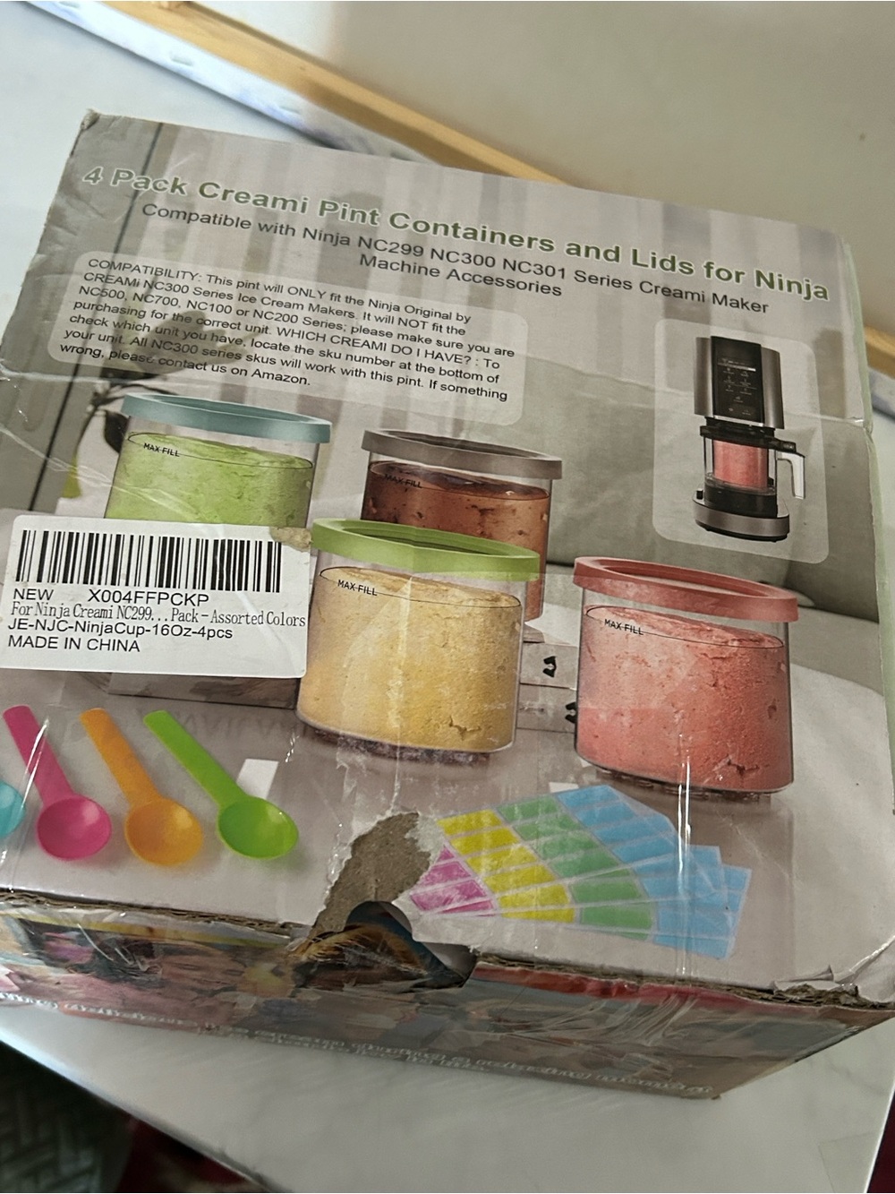 Ninja-Compatible Creami Pint Containers & Lids - Assorted Colors